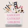 JXGZSO Feminist Makeup Bag Gaslight Gatekeep Girlboss Gaslighter Gift Working