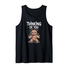 Thinking of You Voodoo Plush Pincushion Doll Funny Creepy Tank Top