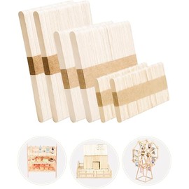 Popsicle Sticks for Crafts Ice Cream Sticks Craft Sticks Bulk 300 Pcs, 3 Mixed Sizes Jumbo Popsicle Sticks Bulk and Small Popsicle Sticks, Wooden Sticks for DIY