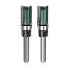 Sourcing Map 2pcs Flush Trim Router Bit, 1/4" Shank, 4/5"