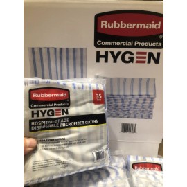 Rubbermaid Hygen Hospital-Grade Disposable Microfiber Cloths 35 Pack Ships Free!