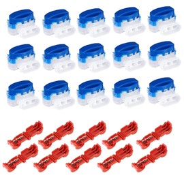 HXC 15 Pcs Waterproof Wire Connectors for Robotic Lawn Mowers, Cable Connector Gel Connectors with 30 Pcs Connection Terminals for Automatic Robot Mowers Irrigation Applications