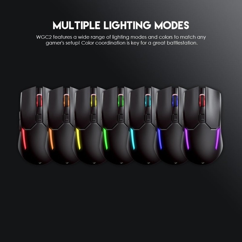 Fantech 2.4Ghz Wireless Gaming PC Mouse Mint Colour Adjustable 2400