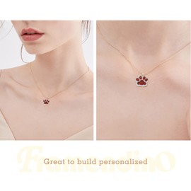 Framendino, 40 Pack Animal Glitter Dog Paw Print Charms Enamel Footprint Pendants Beads for DIY Jewelry Making