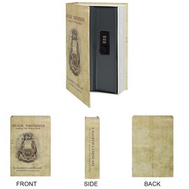 Book Safe with Combination Lock, Lovndi Hidden Safe Secret Storage, Diversion Safe Lock Box for Cash Jewelry, Lyre