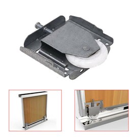 AcbbMNS 4pcs Sliding Wardrobe Door Roller Wheels for Closet Cabinet Wardrobe Nylon Single Wheel Pulley Floor Guide Castor