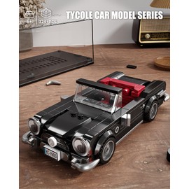 TYCOLE TGL Super Sports Car Building Block Set with Display Case, Speed Race Car Building Kits Construction Toy, Collectible Car Model, Christmas Birthday Gift for Adults and Kids 6 and up (338 Pieces