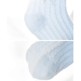 DEBAIJIA 3 Pairs Baby Children's Socks Breathable Mesh Socks Stretch Lace Soft Cute Comfortable for 0-5 Years Old Spring Summer Autumn, Short Ruffles - Blue Pink White