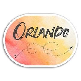 2 x 10cm Orlando Vinyl Stickers - Florida America Sticker Laptop Luggage #17858 (10cm Wide)