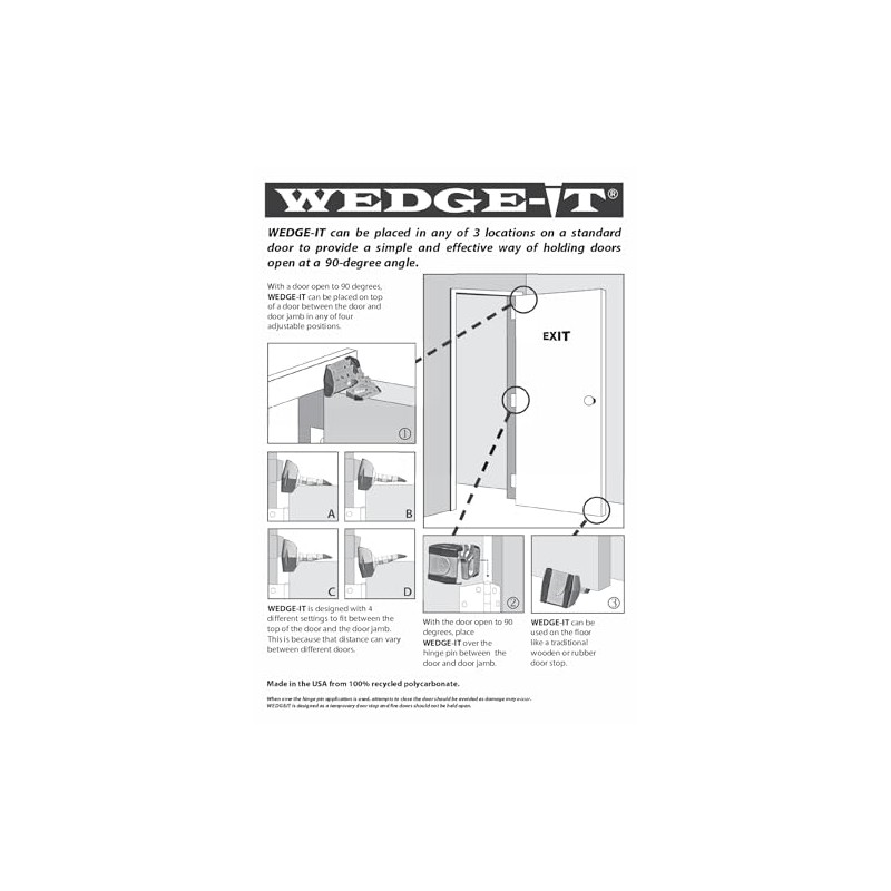 Wedge-It - The Ultimate Door Stop - Green (4-Pack)