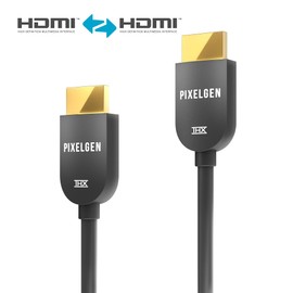 Pixelgen HDMI Kabel, 4K 18Gbps High Speed HDMI Kabel mit Ethernet, THX Zertifiziert, 2,00m, dunkelgrau
