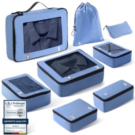 Suitcase Organiser, Packing Cubes, 8 Pieces, Packing Cubes, Travel Organiser Set for Hand Luggage, Suitcase and Backpack