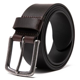 Fabio Valenti Men’s Casual Genuine Leather Jeans Belts 1 1/2" Wide Work Belt for Men (2098 Brown, 40/42)