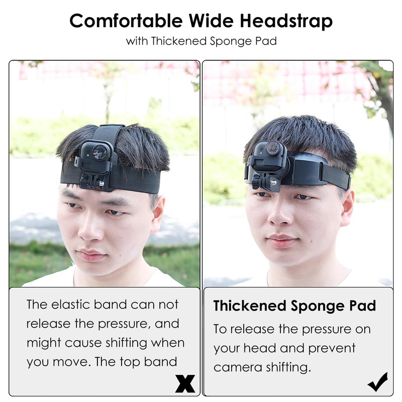 CAPART Magnetic Head Strap for Insta360 GO Ultra/DJI Osmo Nano