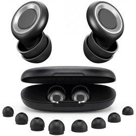 Ear Plugs for Sleeping - Total Silence! Single + Double Tip Design | 46 dB Noise Reduction & Advanced Sealing Technology | 8 Pairs (XS-L) + Case | Trusted by Millions