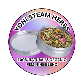 Yoni Steam Herbs. Organic, Natural, Herbal Blend for Feminine Steaming Therapy & Cleansing. Concentrated Vag Detox, Cleanse, Wash Tin. V-Steam Rituals.