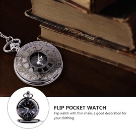 Vintage Pocket Watch for Men and Women, Roman Numerals Scale Quartz Pocket Watches with Chain for Christmas Xmas Graduation Fathers Day Birthday Present
