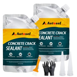 Autosel Concrete Crack Filler, Cement Crack Filler, Self Leveling Concrete Crack Repair Sealant–Quick-Drying, Waterproof, Durable Filler for Driveway, Sidewalk & Expansion Joint Repair-2 PCS