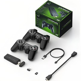 AOSO Consola de Juegos Retro Inalámbrica 64G con Doble Control Inalámbrico 2.4G, Game Stick TV Consola de Juegos Incorporada 20000, Salida HDMI 4K, Consola de Videojuegos USB HD para Proyector(M8)