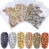 Egurs Nail Rhinestones Round Crystal Flat Back Gems, 6 Mix