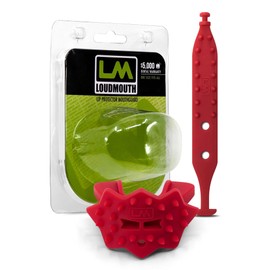 Loudmouth Football Mouth Guard - 3D SpikeSurge Football Mouthpiece with Strap, Fits Adult & Youth, Mouth Guard Football Accessories (Falcon Red)