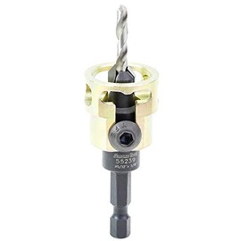 Amana Tool - 55239 Carbide Tipped Adjustable Countersink with Depth-Stop 3/8 Dia x 49 Degr