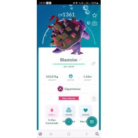Pokémon Go - Shiny Venusaur, Blastoise, Charizard Gigantamax -P T C or trade 20k - Shiny Blastoise