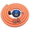 IGT Camping Gas Regulator 2M Hose & Clips Fits 907,904.901