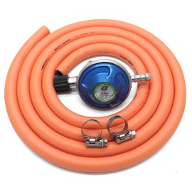 IGT Camping Gas Regulator 2M Hose & Clips Fits 907,904.901