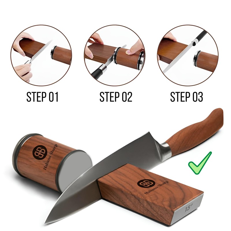 Habano Sharp Rolling Knife Sharpener - Diamond Grinding Disc for