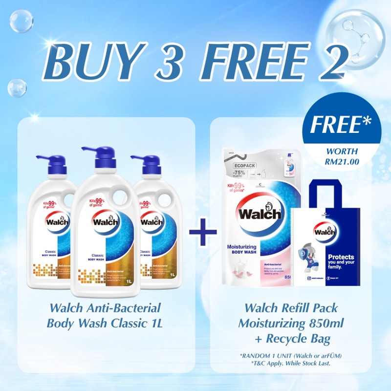 Walch [Special Bundle] Walch Anti-Bacterial Body Wash - Classic (1L)