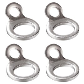 Lyeteung 4 pieces universal lashing rings, stainless steel lashing eyelets, lashing rings, assembly ring hooks, for cars, trucks, warehouse trailers, motorhomes and boats, silver