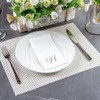 Luxenap Rectangle Silver Letter H White Paper Napkin - Air