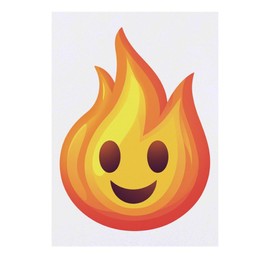 'Cute Fire' Temporary Tattoo - Water Resistant, Skin-Safe, Non-Toxic Transfer (TO00083559)