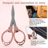 Yolev 3 Pieces Small Scissors Foldable Travel Scissors Stainless Steel