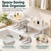 50cm Over-Faucet Sink Shelf for Bathroom Storage – No-Drill Quick-Drain