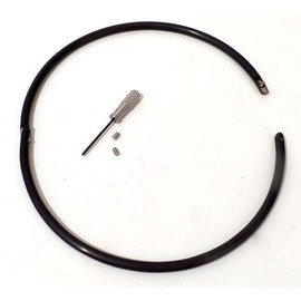 Cuffstore 6mm Petite Matte Black Titanium Over Stainless Eternity Collar 16"