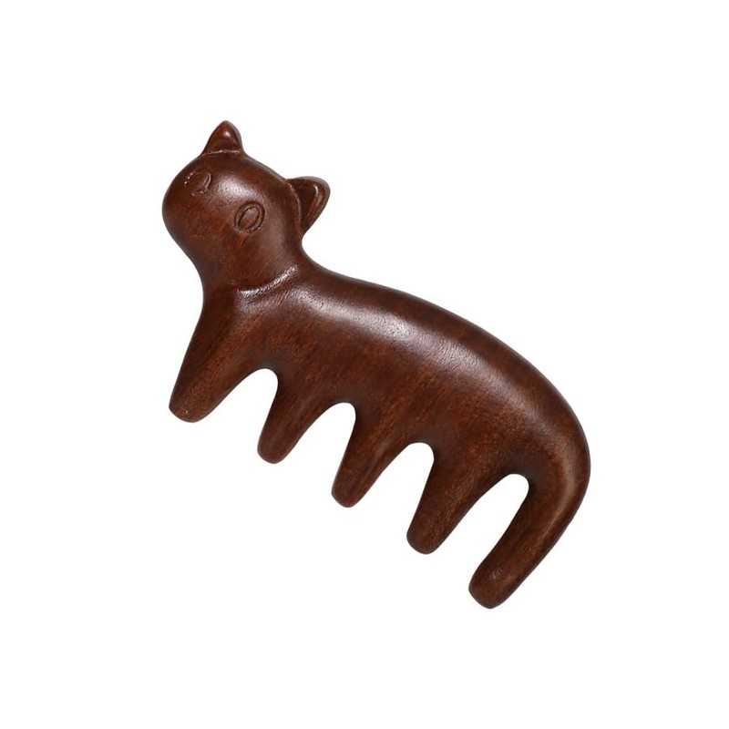 ARFUKA Wooden Cat Scalp Massage Comb Five Claw Trigger Point