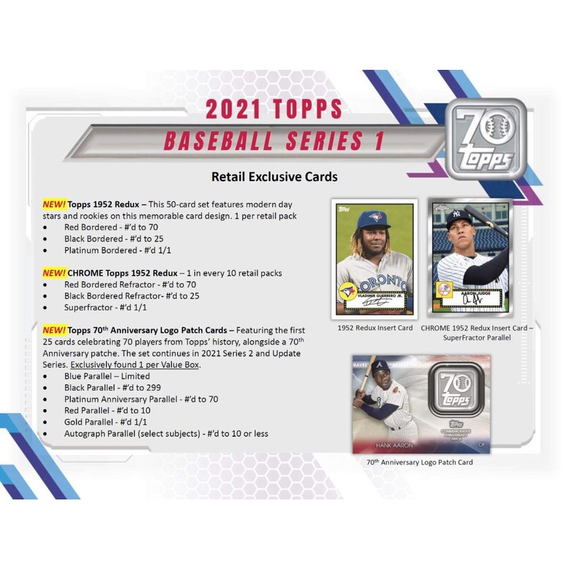 Topps 2021 Series 1 Baseball Hanger Pack