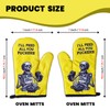 GOSJINNK 2 Pcs Funny Skeleton Oven Mitts I'll Feed All