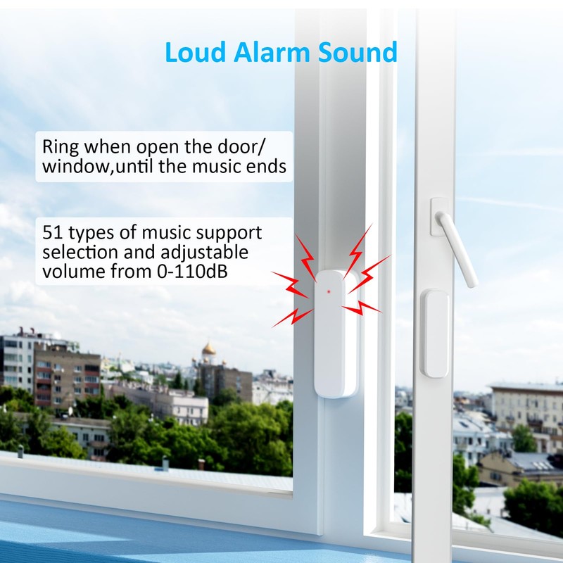 Wireless Door Chime, Door Open Sensor Alarm When Entry Business/Office/Store