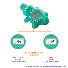 Dreambaby Room and Bath Baby Thermometer Safety Toy - Reliable Temperature Readings - Croc - Model F322
