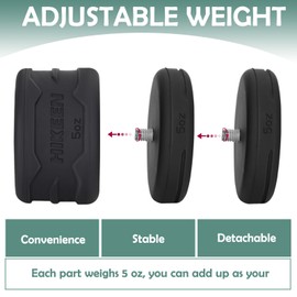 Hikeen 6 PCS Baseball Bat Grip Choke Up Rings with Baseball Bat Weighted Swing Knob 15 OZ for Baseball & Softball T Ball Swing Training