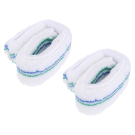 MECCANIXITY Microfiber Scrubber Replacement Head 14.57 Inch for Window Glass Marble Wall Home Bathroom, Blue/Green/White Pack of 2