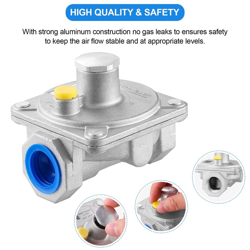 Catilon Natural Gas Pressure Regulator 3/4" FNPT, Gas Propane Pressure