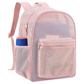 USPECLARE Heavy Duty Semi-Transparent Mesh Backpack，See Through College Student Backpack