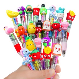 Hawflu Fun Pens for Kids Multicolor in One, 4-in-1 Cute Kawaii Pens Mini Ballpoint Pens Party Favors Birthday Gifts Classroom Prizes, 16Pcs