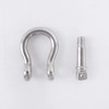 HIGOOD Size 3/16" Anchor Shackle, 316 Stainless Steel Body Material,