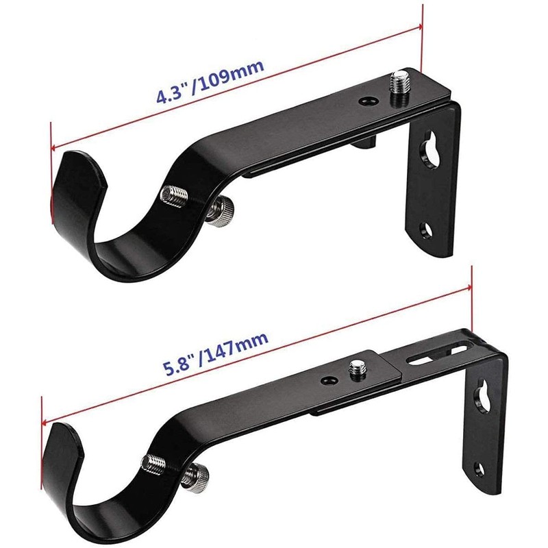 Curtain Rod Bracket Set of 3 for 7/8 or 1