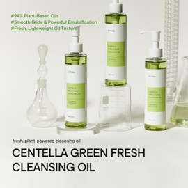 IUNIK Centella Asiatica Cleansing Oil - Pore & Sebum Control Oil Cleanser | Makeup & Sunscreen Remover for Women & Men Dry Oily Sensitive Acne-prone Skin Gentle Face & Body Wash Korean Skincare